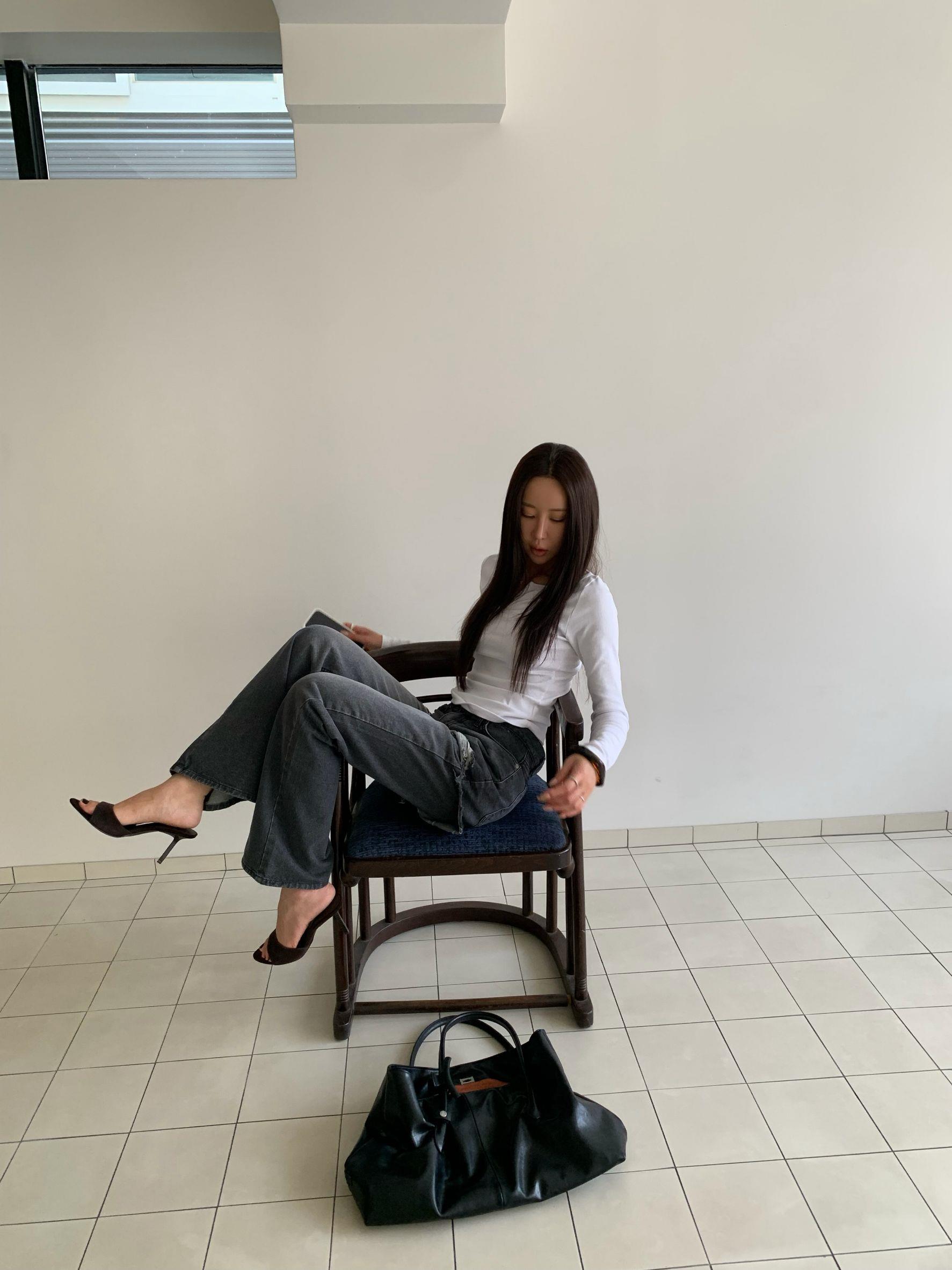 假兩件刷破牛仔褲